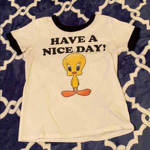 white cute duck tee